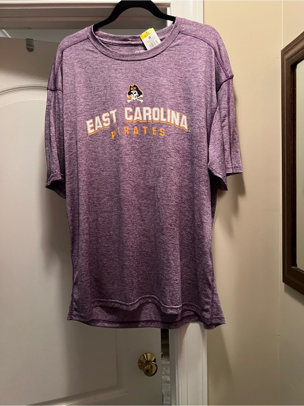 Pro Edge East Carolina Pirates Purple Heather Short Sleeve Tee